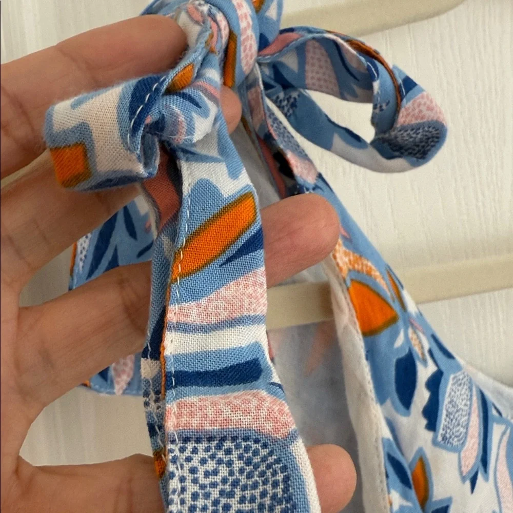 THML Blue and Orange Floral Dress - Picture 3 of 11